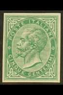 1886 PROOF 5c Green, Imperf, Proof On Gummed Paper, Sass P11, Very Fine And Fresh, Signed A Diena. For More Images, Plea - Non Classés