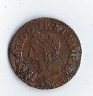 Monnaie France Double Tournois Louis XIII 1643 A - 1610-1643 Louis XIII Le Juste
