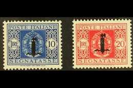 SOCIAL REPUBLIC POSTAGE DUES 1944 10L Blue & 20L Carmine, Sassone 71/2, Mi 48/9, Never Hinged Mint (2 Stamps). For More  - Ohne Zuordnung