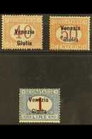 VENEZIA GIULIA POSTAGE DUES 1918 40c & 50c Carmine & Orange, 1L Carmine & Blue, Sassone 5/7, Mi 5/7, Very Fine Mint (3 S - Non Classificati