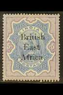 1895-96 5r Ultramarine And Violet Of India Overprinted "British East Africa", SG 63, Very Fine Mint. Expertised L. Rosau - Vide