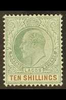 1904-06 10s Green & Brown Ordinary Paper, SG 63, Fine Mint, Fresh. For More Images, Please Visit Http://www.sandafayre.c - Nigeria (...-1960)