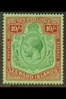 1921-32 10s Green & Red/green, SG 79, Very Fine, Lightly Hinged Mint For More Images, Please Visit Http://www.sandafayre - Leeward  Islands