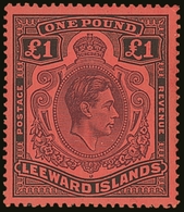 1938 £1 Brown- Purple And Black / Red, SG 114, Very Fine Mint. For More Images, Please Visit Http://www.sandafayre.com/i - Leeward  Islands