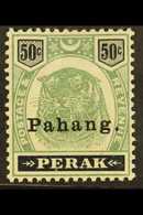 PAHANG 1898 50c Green And Black, Tiger, SG 22, Very Fine Mint. For More Images, Please Visit Http://www.sandafayre.com/i - Altri & Non Classificati
