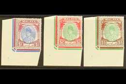 PERLIS 1951 $1-$5, SG 25/27, Corner Examples, Stamps Never Hinged Mint. (3 Stamps) For More Images, Please Visit Http:// - Other & Unclassified