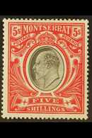 1903 5s Black & Scarlet, Wmk Crown CC, SG 23, Very Fine Mint. For More Images, Please Visit Http://www.sandafayre.com/it - Montserrat