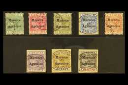 GIBRALTAR ISSUES OVERPRINTED 1899 Overprint Set Complete, SG 9/16, Very Fine Used. (8 Stamps) For More Images, Please Vi - Andere & Zonder Classificatie