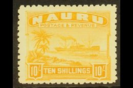 1924 10s Yellow On Rough Surfaced Paper, SG 39A, Very Fine And Fresh Mint. For More Images, Please Visit Http://www.sand - Nauru
