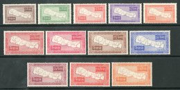1954 Maps Definitives Complete Set, SG 85/96, Never Hinged Mint. (12 Stamps) For More Images, Please Visit Http://www.sa - Népal