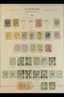 CURACAO 1873-1892 MINT & USED COLLECTION On A Page, Includes 1873-89 King 3c, 12½c, 15c, 25c, 30c, 60c, 1.50g & 2.50g Us - Andere & Zonder Classificatie