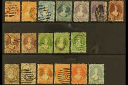 1864-1871 CHALONS GROUP. A Used, Lightly Cancelled Selection Of Perforated Chalon Classics Includes The 1864-71 1d (x2), - Andere & Zonder Classificatie