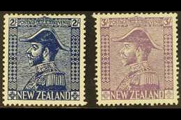 1923 2s Deep Blue And 3s Mauve, Geo V As Admiral, SG 466/7, Very Fine Mint. (2 Stamps) For More Images, Please Visit Htt - Andere & Zonder Classificatie