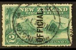 OFFICIALS 1907 2s Milford Sound, Ovptd "Official", SG O66, Very Fine Used With Central Cds Cancel. For More Images, Plea - Autres & Non Classés