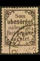 RETURNED LETTER STAMP 1872 'Som Ubesorget' Black On Rose-lilac (Facit RM1a, Michel Ib), Use With Part "Kristiansund" Cds - Autres & Non Classés