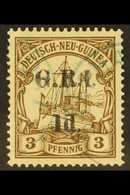 1914-15 1d On 3pf Brown Of German New Guinea With "G.R.I." Overprint, SG 16, Very Fine Used With Neat Blue Cds Cancels.  - Papua Nuova Guinea