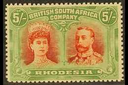 1910-13 5s Vermilion And Deep Green Perf 14 Double Head, SG 159, Very Fine Mint. For More Images, Please Visit Http://ww - Other & Unclassified