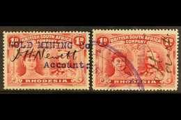 GOLD MINING 1910-13 1d Carmine Double Heads, Fiscally Used Circa 1912, With "Gold Mining Co" And "Goldfields" Overprint/ - Otros & Sin Clasificación