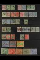 1872-1952 USED COLLECTION On Stock Pages, Includes ST CHRISTOPHER 1870-82 Vals To 6d Incl 1d Magenta Perf 12½, 1882-90 V - St.Kitts-et-Nevis ( 1983-...)