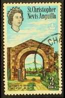 1963 3c Multicolored, Gateway, Variety "wmk Inverted", SG 132w, Very Fine Used. RPS Cert. For More Images, Please Visit  - St.Kitts And Nevis ( 1983-...)