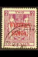 1945 - 1953 £2 Bright Purple Postal Fiscal On Wiggins Teape Paper, SG 212, Very Fine Used. Scarce Stamp. For More Images - Samoa (Staat)