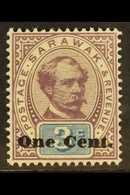 1889 1c On 3c Purple And Blue, SG 22, Very Fine Mint. For More Images, Please Visit Http://www.sandafayre.com/itemdetail - Sarawak (...-1963)