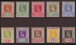 1906 Set To 1r 50 SG 60/69, Fine Mint. (10 Stamps) For More Images, Please Visit Http://www.sandafayre.com/itemdetails.a - Seychelles (...-1976)