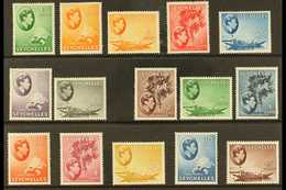 1938-49 KGVI MINT DEFINITIVE SELECTION Presented On A Stock Card With Chalky Paper Values To 1r & Ordinary Paper Values  - Seychellen (...-1976)