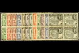 1942 Pictorial Definitives Set Complete, SG 105/16, BLOCKS OF FOUR Never Hinged Mint Apart From A Single 3r & 5r Value L - Somaliland (Protettorato ...-1959)