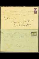 1941-1944 VARIETIES ON COVERS. 1941-48 1½d Blue-green & Yellow-buff GOLD BLOB ON HEADGEAR (SG 87b) And Two Examples Of 1 - Ohne Zuordnung