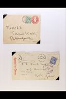 KING'S HEADS COVERS Group Of Covers, We Note 1917 & 1918 Censored Covers, Each Franked 2½d, Both With "New Moon" (shifte - Non Classificati