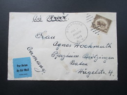 USA 1940 Nr. 281 EF Syracuse Luftpost / Air Mail Nach Pforzheim. Zensurbeleg. OKW Zensur - Cartas & Documentos