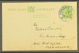 1917 (10 Jul) ½d Union Postal Card To Keetmanshoop Cancelled Very Fine "UKAMAS" Cds Postmark In Blue, Putzel Type B2 Oc, - Zuidwest-Afrika (1923-1990)