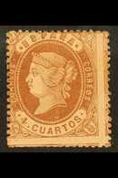 1862 4c Chocolate On Brown, SG 70a, Experimental Govt Perf 15, Not Officially Issued, Mint. For More Images, Please Visi - Autres & Non Classés