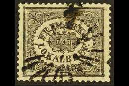 1856-58 LOCAL ISSUE FOR STOCKHOLM (3o) Black (Facit 6a3, SG L6, Michel 6), Used, Small Stain At Top, Cat £375. For More  - Other & Unclassified