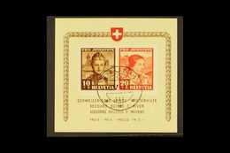 1941 Pro Juventute Mini-sheet (Michel Block 6, SG MSJ99a), Superb Cds Used, Fresh. For More Images, Please Visit Http:// - Autres & Non Classés