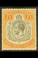 1927 £1 Brown Orange, SG 107, Superb Lightly Hinged Mint. For More Images, Please Visit Http://www.sandafayre.com/itemde - Tanganyika (...-1932)