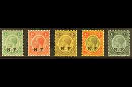 NYASALAND-RHODESIAN FORCE 1916 "N.F." Overprints On Nyasaland Complete Set, SG N1/N5, Very Fine Mint. (5 Stamps) For Mor - Tanganyika (...-1932)