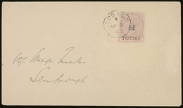 1897 ½d On 4d Lilac And Carmine, SG 33, Tied By Crisp Tobago Cds To Local Scarborough Cover With Inverted  "A" Code Cds. - Trinidad & Tobago (...-1961)