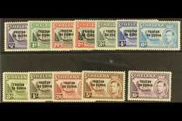 1952 Complete Overprinted KGVI Set, SG 1/12, Very Fine Mint. (12 Stamps) For More Images, Please Visit Http://www.sandaf - Tristan Da Cunha