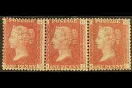 1858 1d Red Plate 113, Fine Never Hinged Mint Horizontal Strip Of Three. For More Images, Please Visit Http://www.sandaf - Other & Unclassified