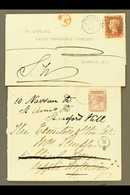 1867/1880 REDIRECTED WITHOUT CHARGE INSPECTORS MARKS. Two Redirected Covers, Each Bearing A Strike Of The Scarce "Crown  - Altri & Non Classificati