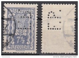 Austria 1922 Sc. 256  Simbolo Dell ' Agricoltura - Perforè Perfin Perforato " F.P. " Osterreich - Perforiert/Gezähnt