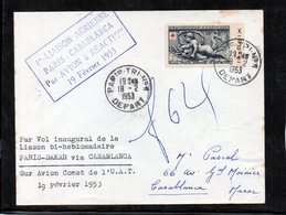 1ere Liaison Aérienne - Paris-Casablanca 19/02//1953 - 1960-.... Briefe & Dokumente