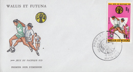 Enveloppe   FDC  1er  Jour     WALLIS  Et  FUTUNA    5éme  JEUX  DU  PACIFIQUE   1975 - FDC