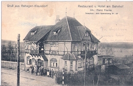 Gruß Aus REHAGEN KLAUSDORF Teltow Restaurant U Hotel Am Bahnhof Belebt Inflafrankatur MELLEN 5.7.1920 Gelaufen - Teltow