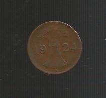 DEUTSCHLAND / GERMANY - Weimarer Republik - 1 REICHSPFENNIG ( 1924 A ) - 1 Rentenpfennig & 1 Reichspfennig