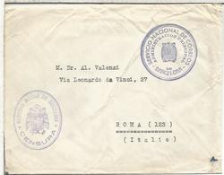 BARCELONA CC A ITALIA 1939 FRANQUICIA ADMINISTRACION PRINCIPAL DE CORREOS CON CENSURA MILITAR - Postage Free