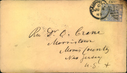 1883, Letter With Content From CAMBRIDGE To New York Franked 2 1/2 D Plate No. 23 - Unclassified