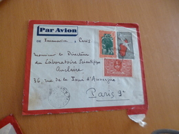 Lettre France Colonies Françaises Tananarive Pour Paris 23/03/1939 2 TP Mixte Sur Entier - Brieven En Documenten